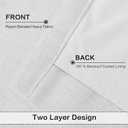 YZ HOME White Linen 100% Blackout Pinch Pleated Curtains 108 Inches Long 2 Pages for Living Room Back Tab Thermal Insulated Black Out Drapes Living Room High Ceiling Length 9 Ft