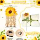15 Pcs Sunflower Gift Basket for Mother's Day Mom Women,Care Package with Rechargeable Lamp & Blanket, Sunflower Gifts for Mom, Birthday Gifts for Women, Thinking of You Get Well Gift Set