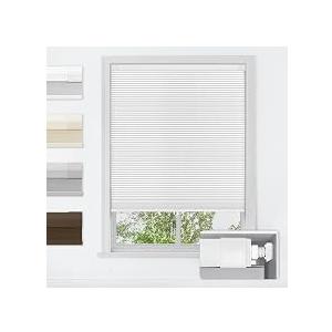 LazBlinds No Drill Cordless Cellular Shades, 29.5" W x 48" H, White