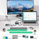 8K USB C Switch, Bi-Directional USB C KVM Switcher for 2 Computers, USB C Splitter Supports 8K@60Hz / 4K@144Hz Video, 100W PD Fast Charging, 10Gbps Data Transfer, One-Button Switching
