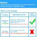 LCL Sublimation Paper Heat Transfer 150 Sheets 13 x 19 Inches Super Size Compatible with Inkjet Printer 120gsm