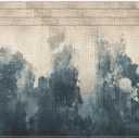 Emvency Farmhouse Placemats Set of 4, Abstract Dark Blue and Beige Vintage Art Painting 12x18 Inch Table Mats for Outdoor Home Party Kitchen Dining Decoration