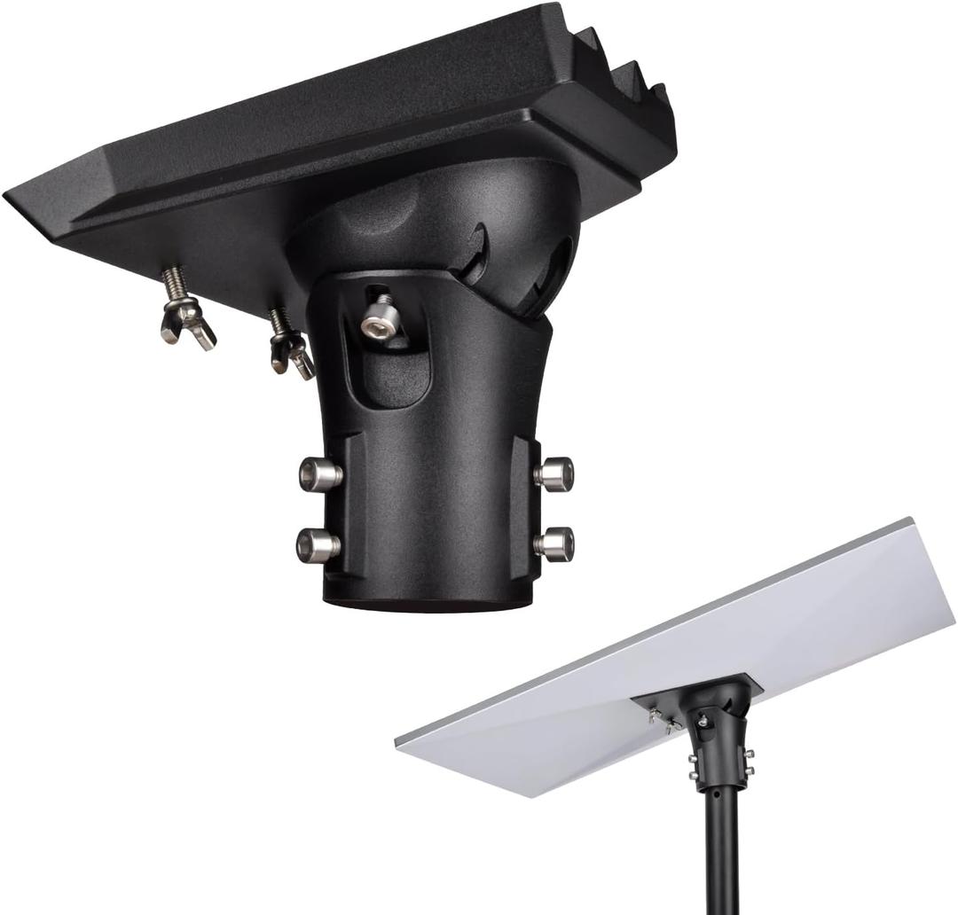 Pipe Adapter for Starlink Gen 3, Adjustable Pole Mount Adapter for Starlink Standard Dish V3, with Multiple Adjustment Capabilities, Aluminum Alloy, Black