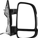 AUTOSAVER88 Right Passenger Side Mirror Door Mirror Compatible with 2014 2015 2016 2017 Ram Promaster 1500 2500 3500, Power Heated Manual Folding LED Turn Signal Light With Temperature Sensor Black