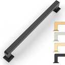 9BUILD 10 Pack 6.25 Inch Matte Black Cabinet Pulls - Kitchen Cabinet Hardware