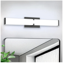 Bathroom Vanity Light with Night Light Cool White 5700K Black Modern Matte Bathroom Lighting Fixtures; 24 Inch IP44 25W Equivalent to Incandescent 250W for Over Mirror Vanity Light ETL Listed 2 packs