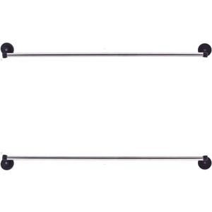 YYST Type A 16"-39.5" Magnetic Curtain Rod for Metal Door,Magnetic Window Caf Curtain Rod, French Door Curtain Rods Magnetic Sash Rod W Magnets (Black -2)