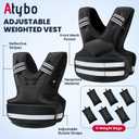 Adjustable Weighted Vest for Women and Men, 4-11lb/11-18lb/20-32lb Weight Vest with 6 Ironsand Bags, Storage Pocket and Reflective Stripes for Walking, Workout and Strength Training