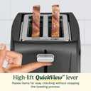 Cuisinart Core Collection 2-Slice Toaster | Extra-Long Slots for Artisan Bread, Bagel | High-Lift Quickview | Single Slice & Defrost Function | +30sec Toast Boost | Removable Crumb Tray, Black