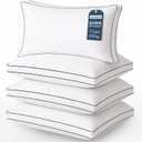 LANE LINEN Bed Pillows Standard Size Pack of 12-20"x26" Medium Firm Down Alternative Bulk Pillows for Sleeping, Hotel Quality Back Stomach or Side Sleeper Pillow, Cooling Soft Easy Care - White