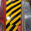 Therwen 2 Pcs large Reflective Sign Post Panel Aluminum Customized Outdoor Fence Resistant Street Warning Signs Post Panel Black on Yellow Reflective Road Markers(24 x 8 Inch)