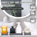 4PCS Water Absorbing Stone Tray for Sink, Fast Drying Stone Sink Tray, Water Absorbent Diatomite Trays, Stones Soap Diatomaceous Coaster, Stones Drying Trays for Bathroom Sinks and Kitchen Counter (Dark Gray)