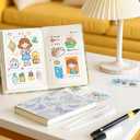 Stylish A5 Fabric Notebook  200 Pages, 120GSM, Embossed 3D Texture, Cloth Cover, Ink-Resistant Paper (Pink spring)