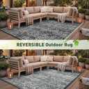MontVoo Outdoor Rug Waterproof-Patio Rug Mat 5x8 Outdoor RV Camping Picnic Beach Mat Plastic Straw Rugs Outside Outdoor Area Rugs for Balcony Deck Backyard Grey