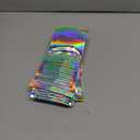Funfery 100 Pack Smell Proof Holographic Bags with Clear Window, Resealable Mylar Foil Bags with Zipper, Ideal Sealing Pouch for Food Storage, Candy, Party Favors, and Sample Business Supplies (3x4.7 inches)