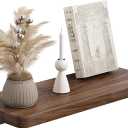 Danpoo 12 inch Solid Walnut Floating Shelf - Versatile Wall Shelf for Kitchen, Bathroom, Office, Displaying Books, Decor, and Plants