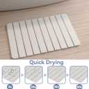 Large Stone Dish Drying Mats for Kitchen Counter, 24"16" Collapsible Quick Drying Diatomaceous Earth Mat with Non-Slip Base for Bathroom Floor White