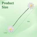 2 x Cute Crochet Plant for Car Rear View Mirror,Boho Handmade Knitted Car Mirror Hanging Accessories for Women Girls, Interior Aesthetic Decor Truck Hanger Ornament Bag Charm (Daisy)