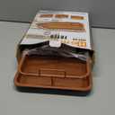 Non-Stick Baking Tray with Grill Crispy Basket Copper Crisper Air Fryer Pan