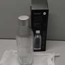 Mysoda Glass Carbonating Bottle 1L Silver - Compatible Only With MySoda Glassy Sparkling Water Maker - Quick-Lock Reusable Bottle - Lid and Base Made of Aluminium - BPA Free