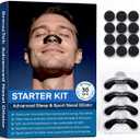 Premium Nasal Strips for Nighttime Sleep, Comfort-Fit Nose Strips with Skin-Friendly Adhesive for Men & Women (Black, Large)