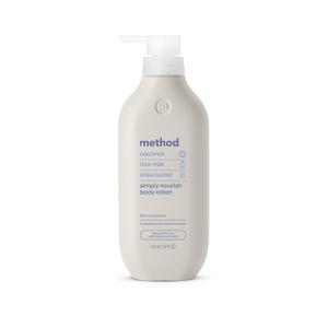 Method Body Lotion, Simply Nourish, Coconut, Rice Milk + Shea Butter notes, 24 Hours of Moisture 14 oz