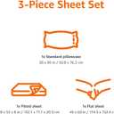 Amazon Basics Kid's Soft Easy-Wash Lightweight Microfiber 3-Piece Sheet Set, Toddler, Multi Color, Starry Stars