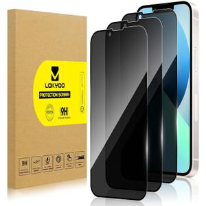 3 Pack Privacy Screen Protector for iPhone 14 [Anti-Spy Tempered Glass], Ultra HD, Anti-Scratch, Bubble-Free, Easy Install 9H Protective Glass for iPhone 14