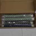 Baquler 6 Pcs Sage Green Flameless Taper Candle Twisted LED 9.65 Inch Taper Candles Battery Operated Twisted Candlesticks for Summer Wedding Birthday Home Party Holiday Dinner Fireplace Decor