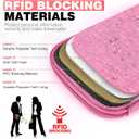 Passport Holder Family RFID Travel Document Organizer for Women Waterproof Passport Wallet Men Portable Case for Cards, Boarding Pass, ID, Money, Tickets with Zipper