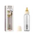 BIBS Baby Glass Bottle Complete Set 225 ml | BPA Free Natural Rubber | Made in Denmark | Ivory