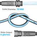 TheFitLife Garden Hose 50 FT - 50FT Water Hose with Nozzle and Metal Fittings, High Pressure 50 Feet x 1/2" Outdoor Hose for Reel Cart, Sprinkler, Easy Storage, Leak Proof (50FT)