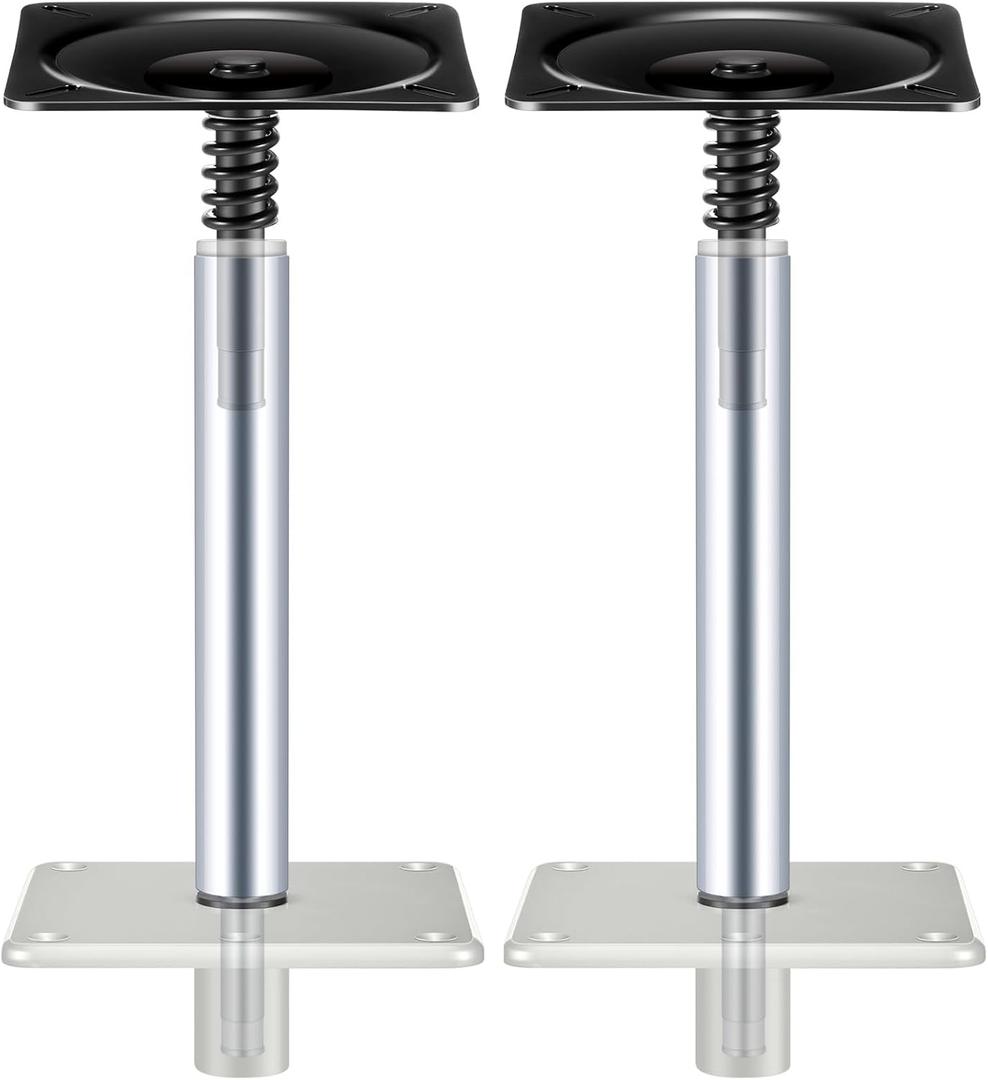 Timtin Lock'n Pin 3/4 '' Inch Pedestal Package Include 7 x 7 Inches Base Plate 3/4" Pedestal Boat Seat Post and Pin Seat Mount Brushed Aluminum Finish for Marine Fishing Accessories