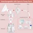26mm Pump Parts Compatible with Spectra S1/S2/9 Plus,Spectra Replacement Pump Parts,Full Set Replace Include 26mm Flange, Duckbill Valve, Backflow Protector, Tubing and Bottle