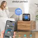 Dreo Smart Humidifiers for Bedroom, Top Fill 4L Supersized Cool Mist Humidifier with Nightlight, 32H Runtime, Touch/APP/Voice Control, 28 dB Quiet Ultrasonic Humidifiers for Large Room, Baby, Plants (Black)