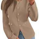 PRETTYGARDEN Women's 2026 Fall Blazers Button Down Fitted Lightweight Dressy Work Suit Jackets Trendy Business Casual Outfits (Khaki,Small) (Beige, S)