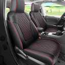 Rav4 Seat Covers Custom Fit for Toyota Rav4 Full Set Faux Leather Car Seat Covers Waterproof Full Coverage (Black Redline, 2013-2018 LE/XLE/Premium/Limited)