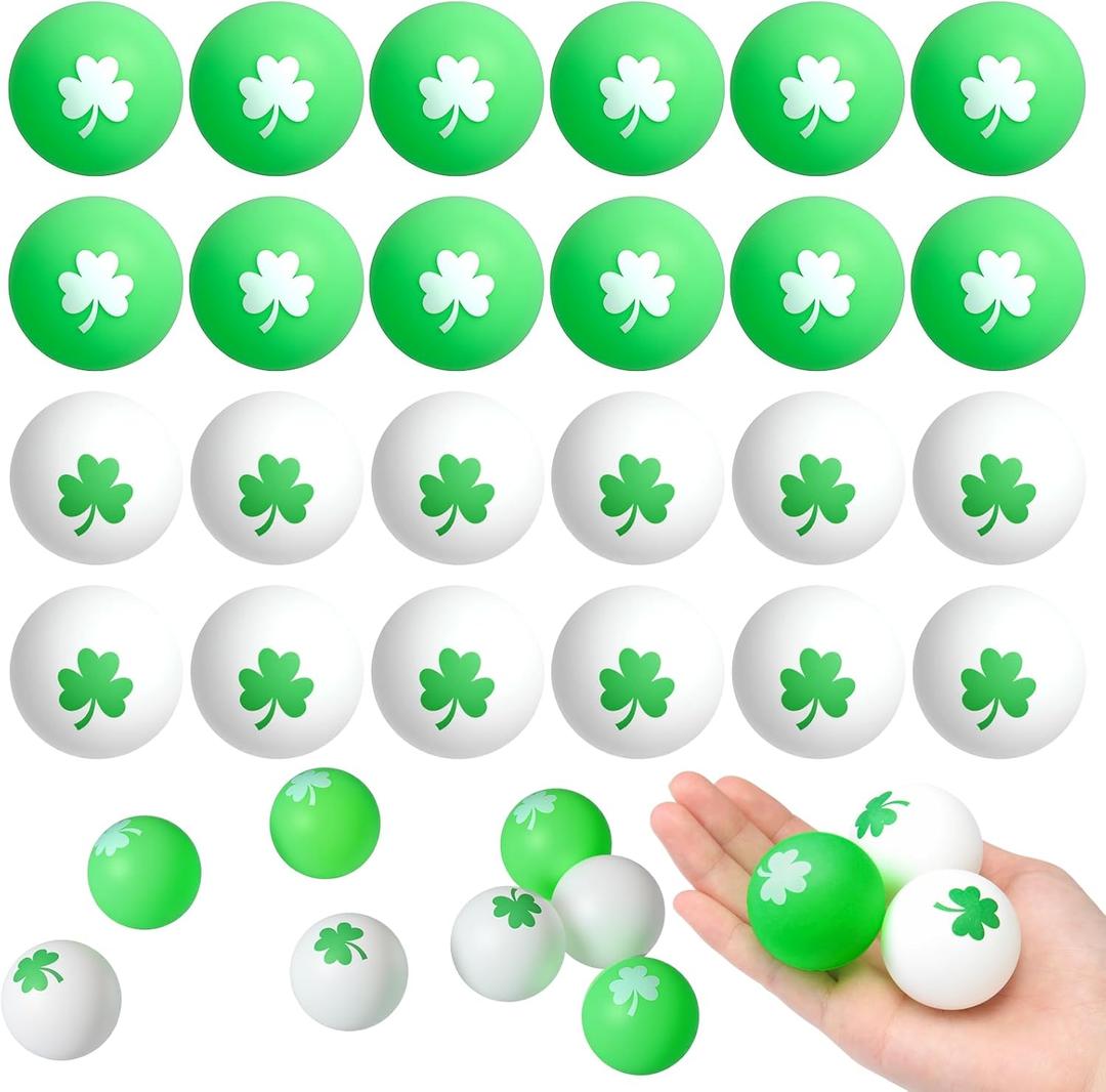 Soulchen 24 Pcs Table Tennis Balls Plastic Novelty Table Tennis Stress Props 40 mm for Party Playing Beach Decor Beer Game Party Favors