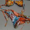 RoseSeek Women's 2 Piece Leopard Floral Bikini Sets Halter Triangle String Bathing Suit Starfish Metal Swimsuits, S