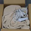 Sunbeam Royal Luxe Microplush Heated Electric Blanket Full Size, 84" x 72", 12 Heat Settings, 12-Hour Selectable Auto Shut-Off, Fast Heating, Machine Washable, Warm and Cozy, 
Sandstone Color