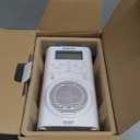Sangean H205 Shower Radio AM/FM Waterproof, Weather Alert, Digital Tuning, White