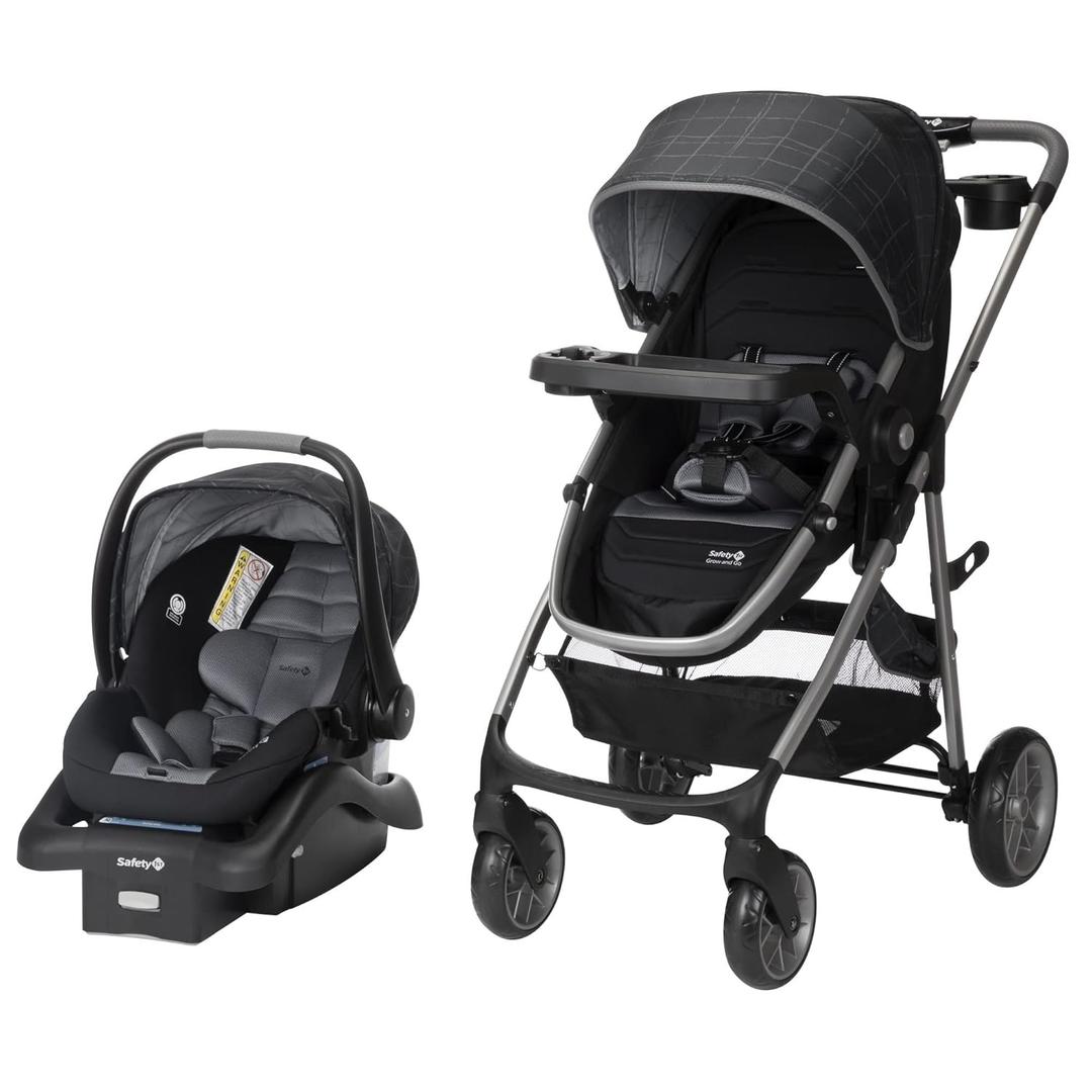 Safety 1st Deluxe Grow and Go Travel System Stroller and Car Seat Combo, 8-in-1 Car Seat, Weight Capacity 4-30 lbs, High Street MFD: 09-14-25