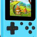 Mini Retro Handheld Games Console, Built-in 400 Video Games,Portable Video Gaming Player with 3.0 Inch IPS Screen and Rechargeable Battery (Blue)