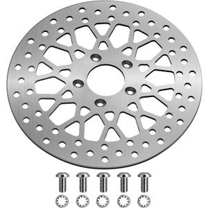 11.8''Harley Front Rotor Compatible with Harley Electra Glide/Road Glide/Road King/Street Glide/CVO Road Glide/CVO Limited FLHTKSE Brushed Finish Stainless Steel Disc Rotors