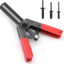 Rivet Gun Set with 3 Sizes Nylon Blind Rivets, 30 Pieces, Hand Riveter Suitable for Automotive and More