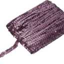 MECCANIXITY Elastic Sequins Trim 3 Row Flat 25 Yards 0.8" Dark Red