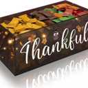 Thanksgiving Candy Bowl with Light Brown Acrylic Box Candy Dish Holder Box for Fall Thanksgiving Decor Party Supplies Serving Gift