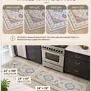 Color&Geometry Kitchen Floor Mat 24x87 Vintage Anti Fatigue, Oatmeal