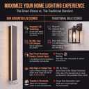 Modern Outdoor Wall Light 1pack 39in, 4.33in Width, Dimmable LED, 1pcs-39*4.33in