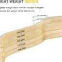 TOPIA HANGER Slim Natural Wood Hangers with Extra Soft Non-Slip Rubber Grips, 30-Pack High-Grade Fashion Hanger No Shoulder Bump for Sweaters, Hoodies, Jacket, Dress, Coat -CT15N30